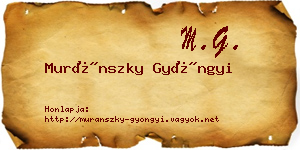 Muránszky Gyöngyi névjegykártya