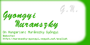 gyongyi muranszky business card