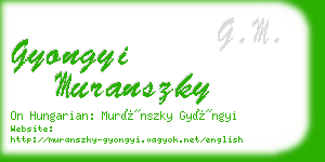gyongyi muranszky business card